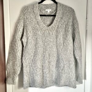 Nordstrom Gray V-Neck Sweater